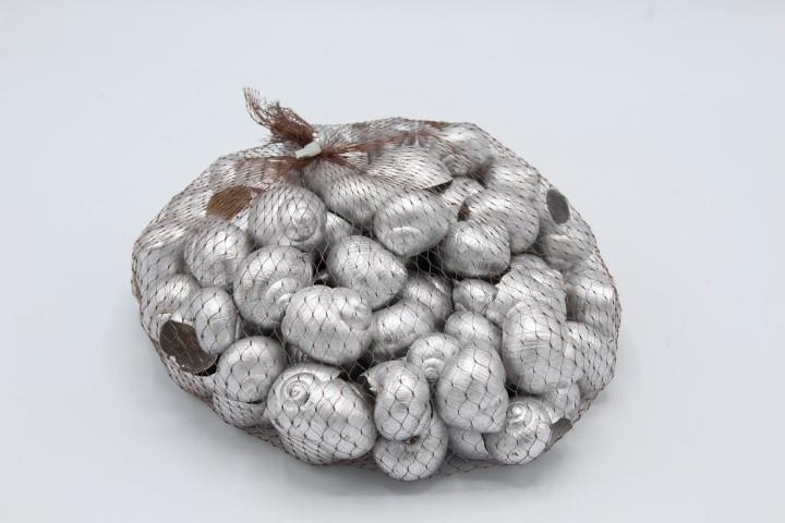 Schneckenhäuser klein ca. 3cm 250gr., silber