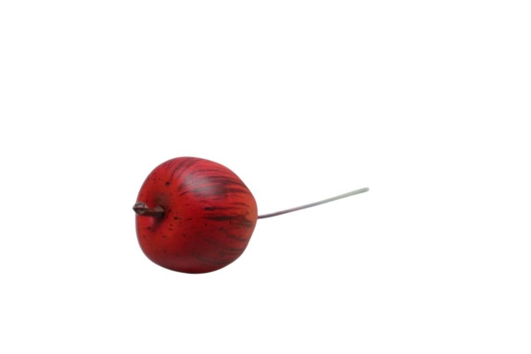 Apfel am Pick rot-matt  D3,5cm