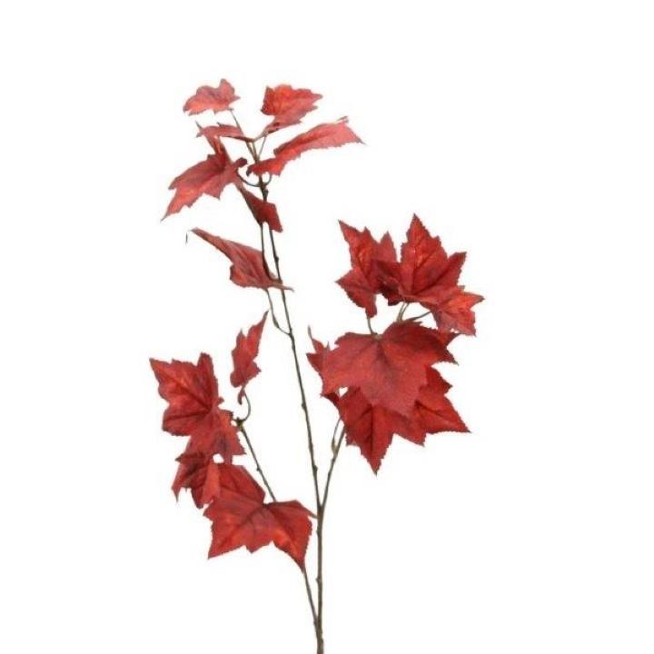 Blattzweig Ahornblatt rot 88cm