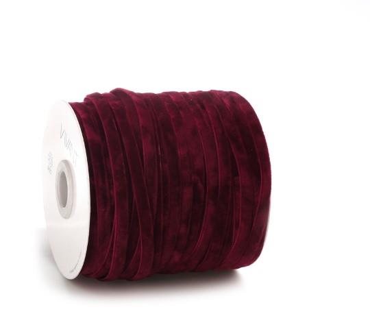 Band Velvety 6 mm 100 Meter bordo 25