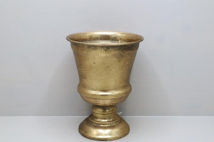 Pokal gold Metall D14xH18,5cm