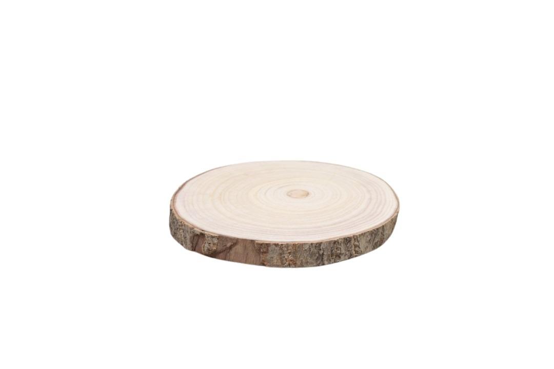 Baumscheibe Holz natur D22-25cm Stärke 2,5cm