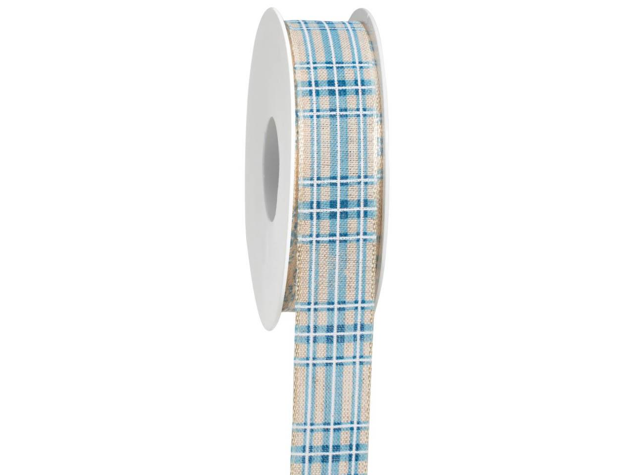 Band Tartar Inspiration 25 mm 18 Meter 32 mittelblau