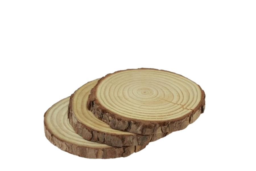Baumscheibe rund Holz natur D9-12cm