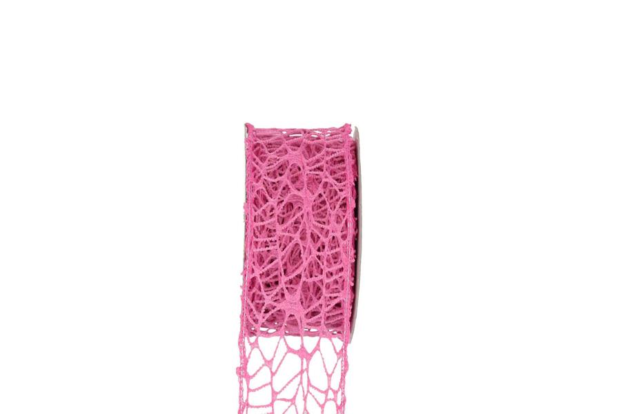 Gewebeband Drahtkante 5cm fuchsia