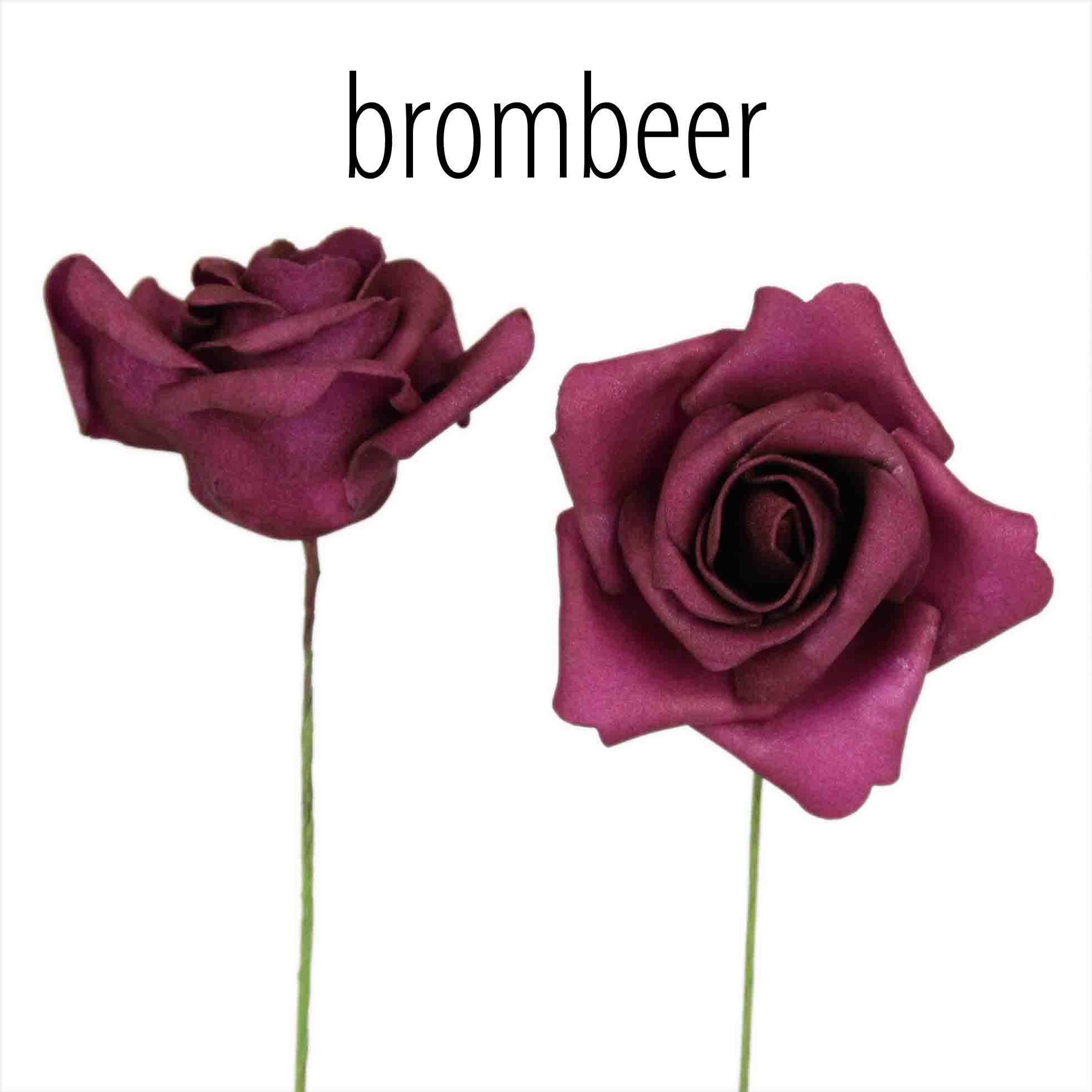 Foam-Rose 7,5cm brombeer