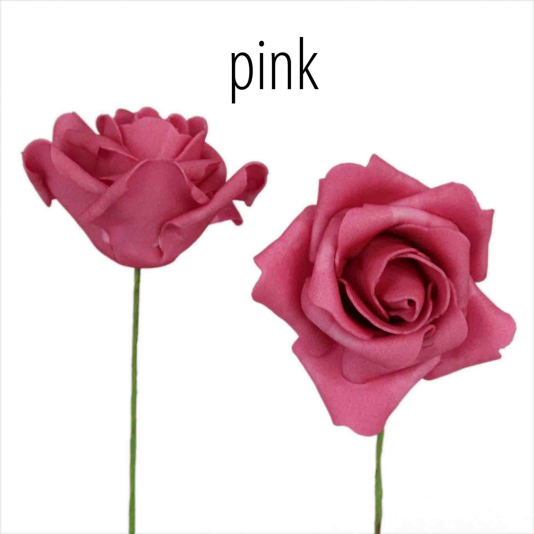 Foam-Rose Clara 5cm pink