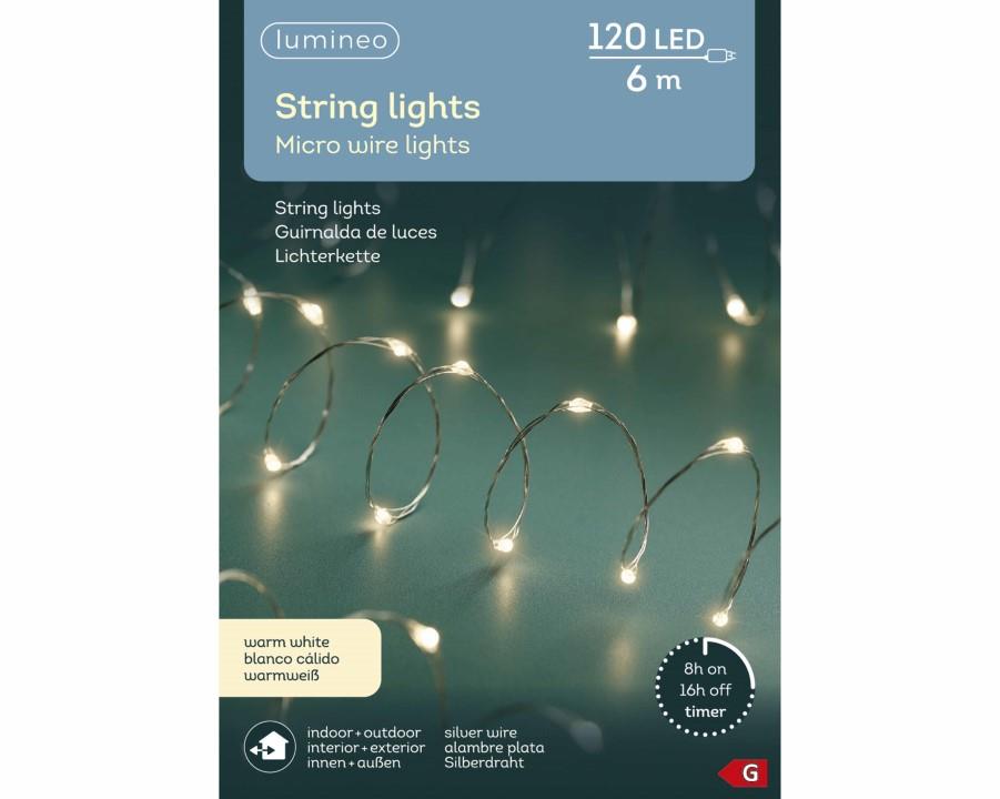 Lichterkette 120 LED Beleuchtung Outdoor L595cm