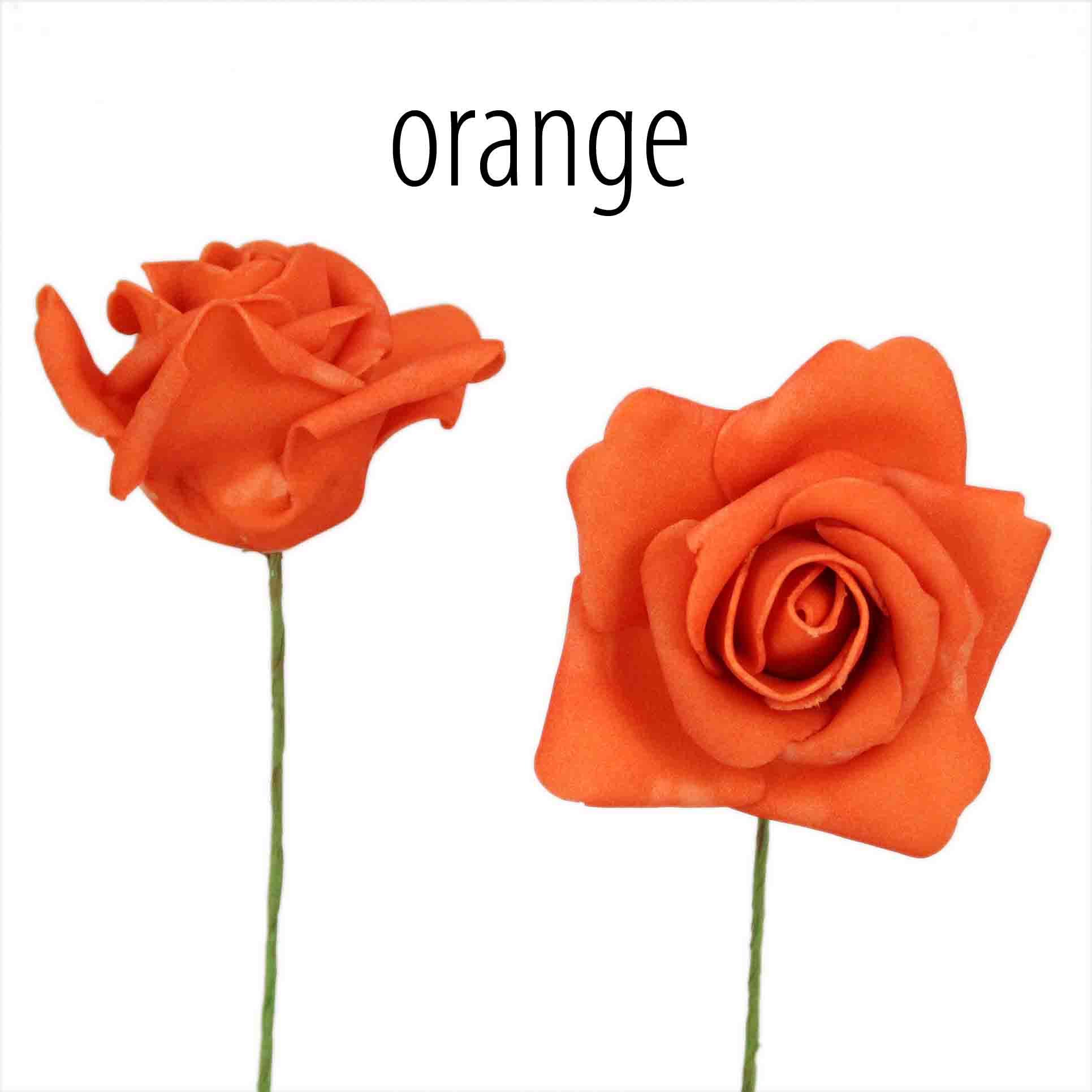 Foam-Rose 7,5cm orange