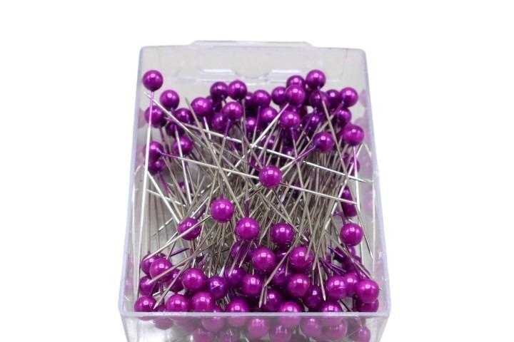 6mm Perlenpin 144 Stück fuchsia/pink