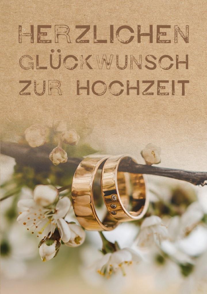 Minikarte Zur Hochzeit 7,5x5 cm