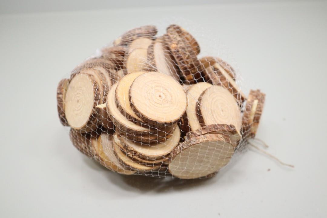 Baumscheiben rund Holz natur ca. 500gr D5-7cm
