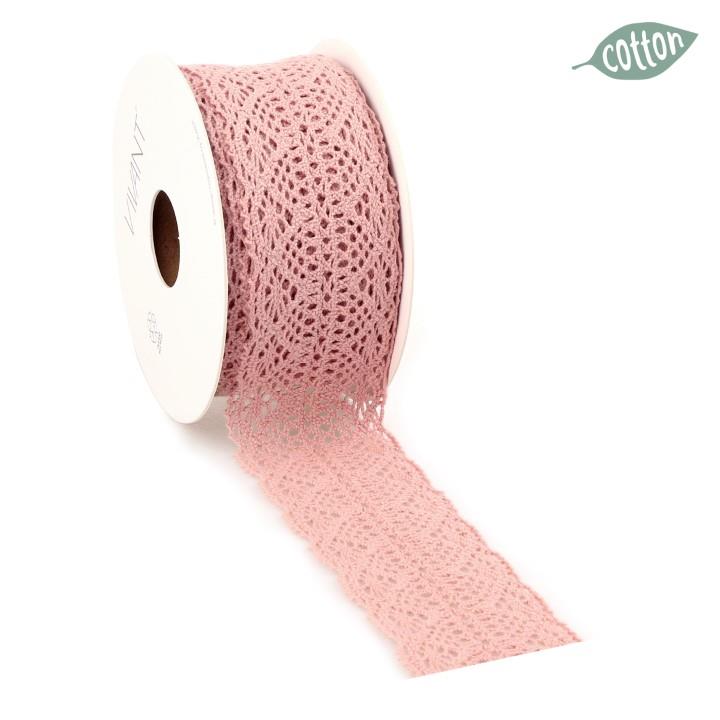 Spitzenband Comtesse 46 mm 7 Meter rosa