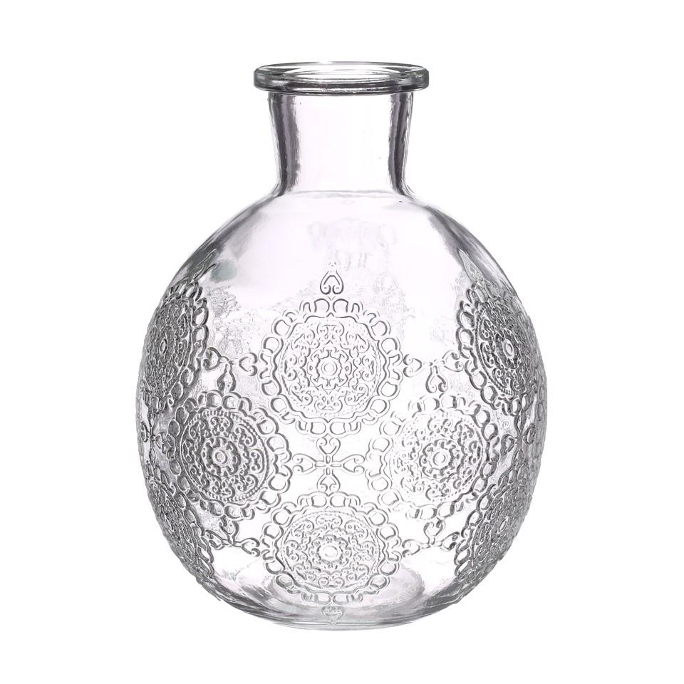 Glasflasche Bologna H17cm D13cm klar