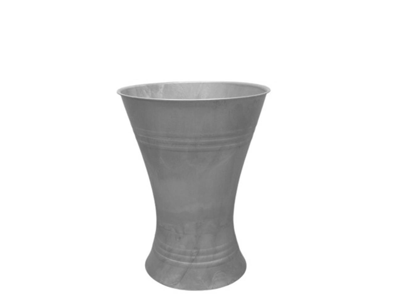 Floristvase X-Form Plastik zink H28xD21cm