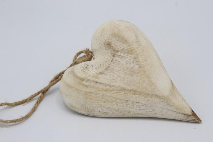 Hänger Herz Holz natur 16,5cm