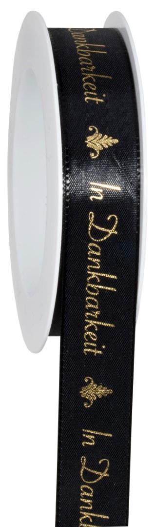 Band Silent Gratitude 25 mm 18 Meter schwarz/gold 90/15