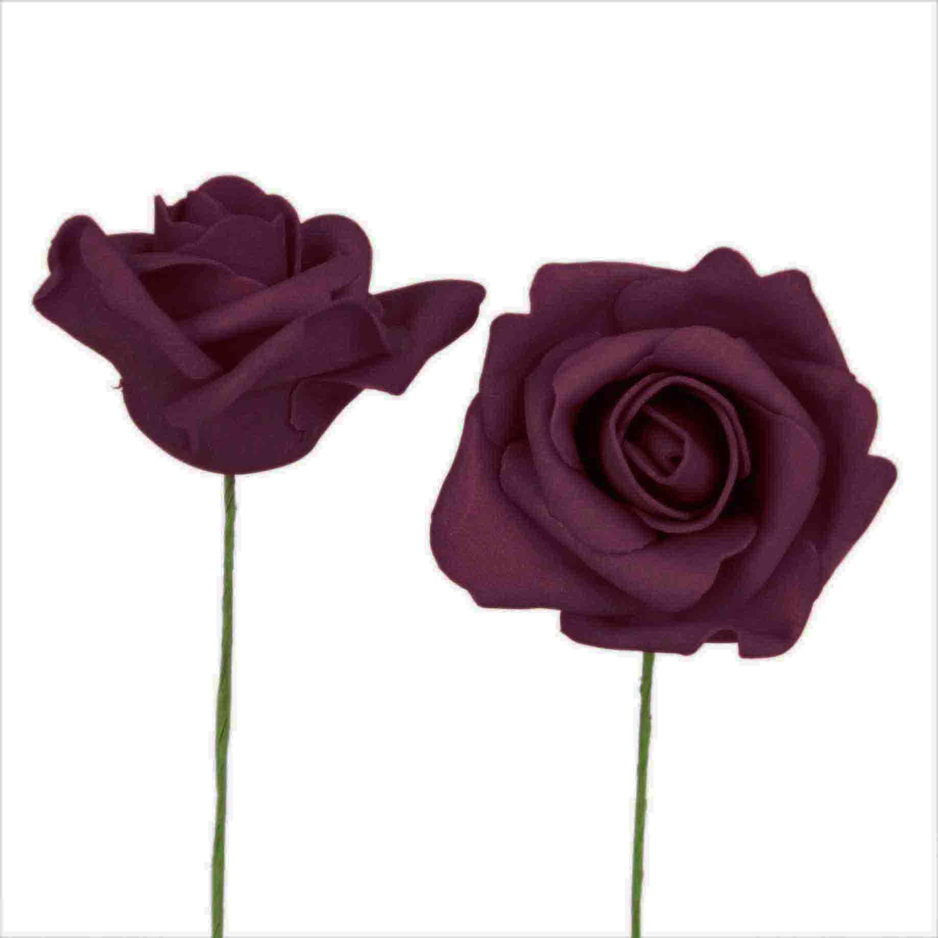 Foam-Rose Clara 5cm burgund