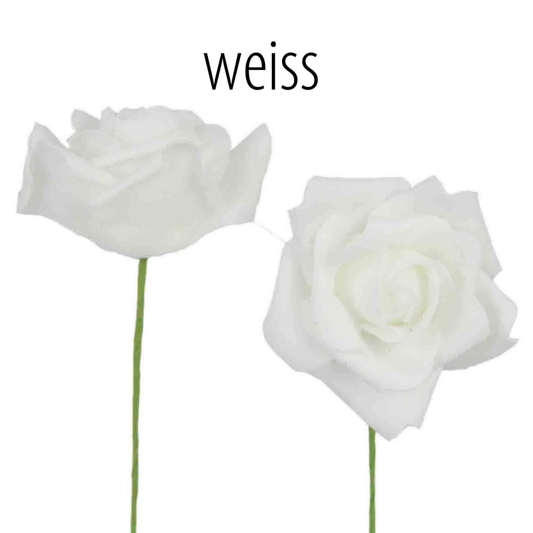 Foam-Rose 7,5cm, weiß