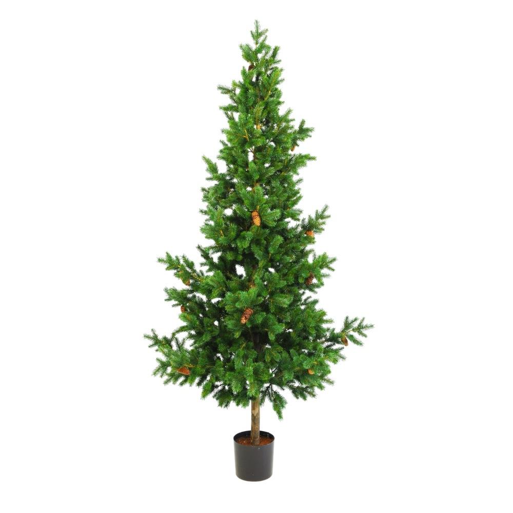 Tannenbaum Picea Naturstamm getopft H 210cm