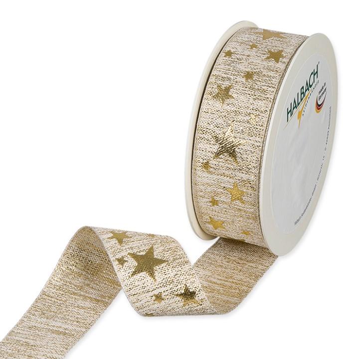 Lurex-Druckband Sterne 35 mm 18 Meter gold 311