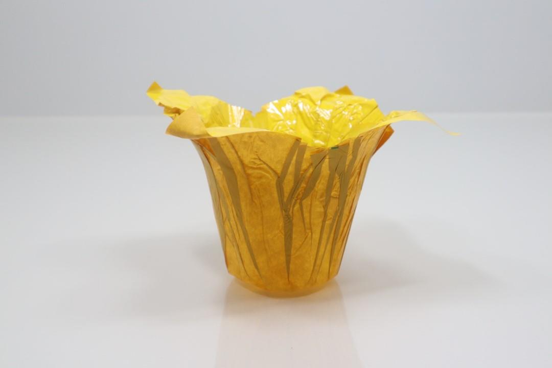 Deco Wraps wasserfest gelb D12,5xH10,5cm