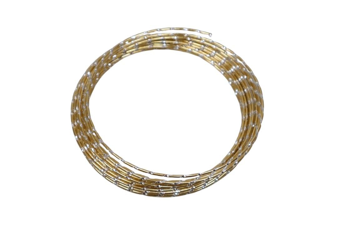 Diamantendraht 10m 2mm Alu gold