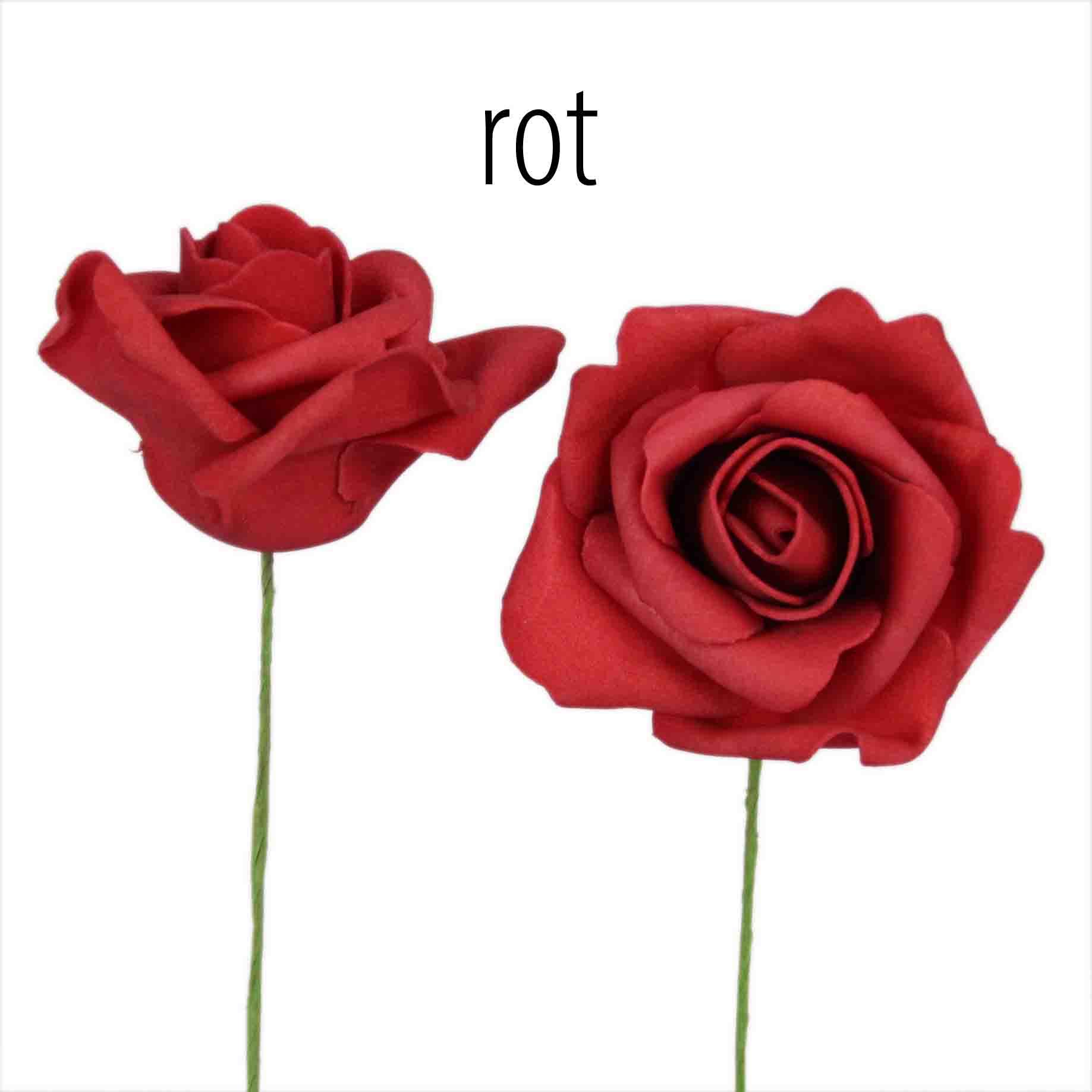 Foam-Rose 10cm rot