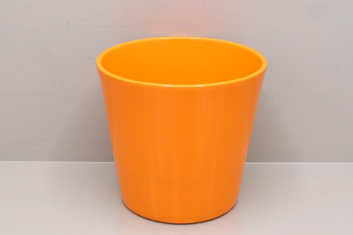 Keramikübertopf Serie 440 13cm orange glanz