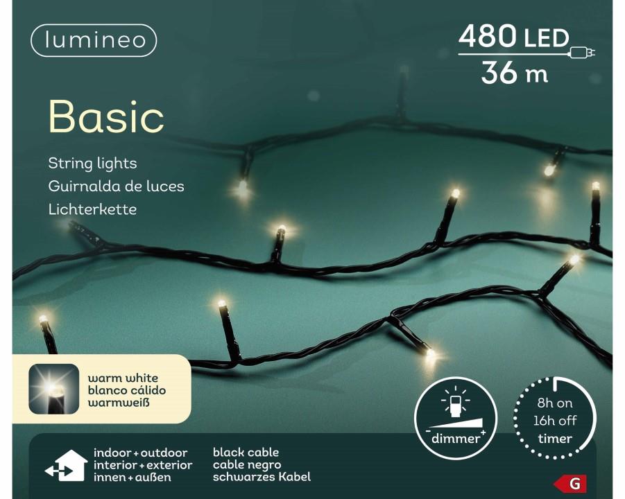 Lichterkette 480LED Timer8h/Dimmer L36m, außen/innen 240V