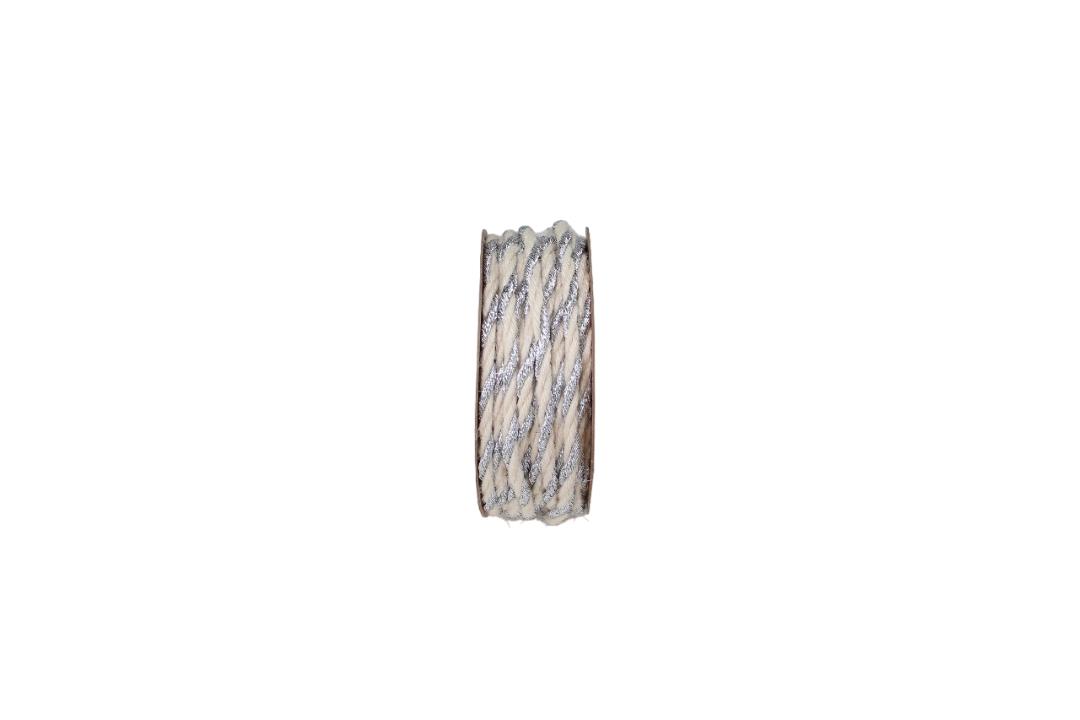 Band Modern Cord 6 mm 15 Meter silber 750