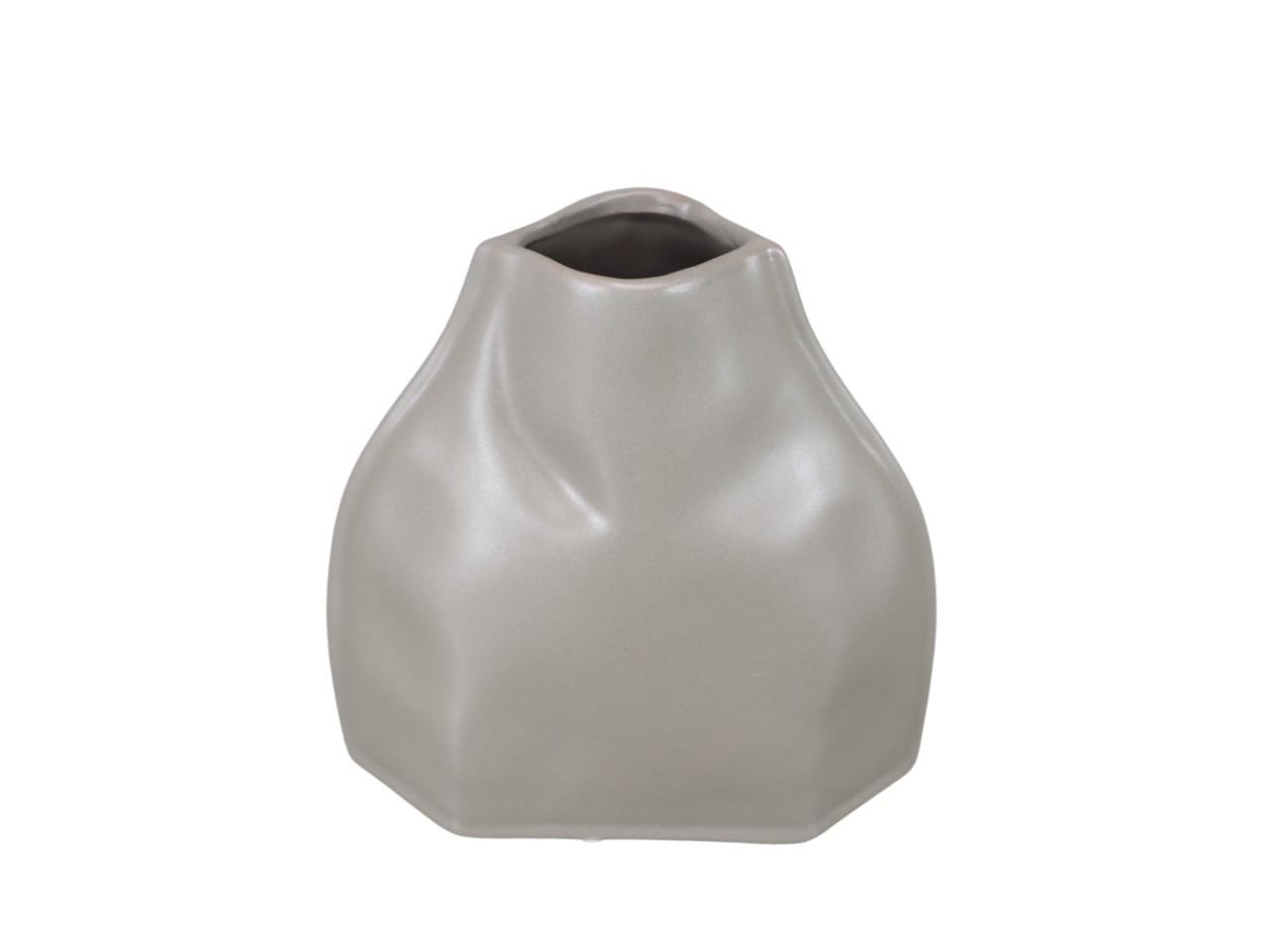 Vase für Blumen Keramik grau-matt D22,5xH22,5cm