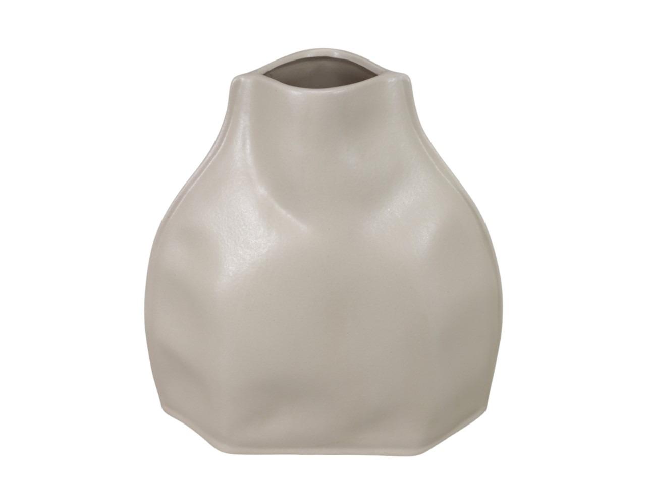 Vase für Blumen Keramik creme-matt D28,5xH30cm