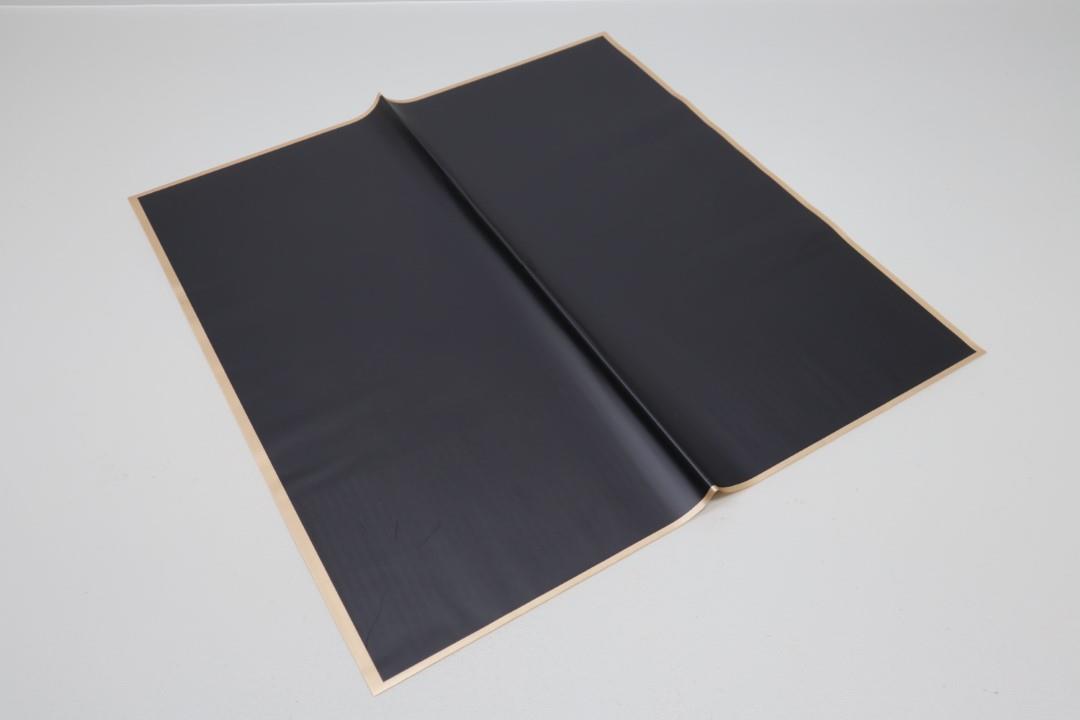 Folienmanschetten quadratisch 58x58 cm schwarz m. Goldrand