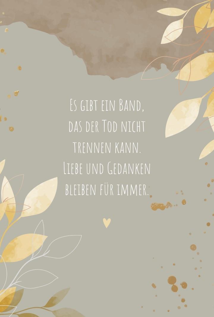 Trauerkarten m. Spruch 11,5x17 cm